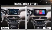 9 ''voiture GPS Navigation Autoradio stéréo Android multimédia Carplay Auto lecteur vidéo écran tactile Radio pour Hyundai Santafe 2019