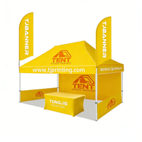 Tente d'ombrage personnalisée toutes saisons, impression haute définition, couleurs vives, résistante au vent, pour stand de salon professionnel TongJie US Warehouse