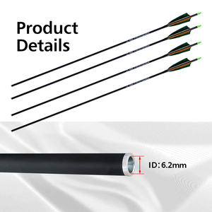 Flèches en carbone pour la <span class=keywords><strong>chasse</strong></span> ID 6.2mm flèche arbre avec 4 pouces dinde caractéristique <span class=keywords><strong>arc</strong></span> classique <span class=keywords><strong>arc</strong></span> à poulies en gros - Product Image 3