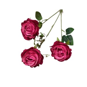 ช่อดอกกุหลาบผ้าไหมเทียม 60 ซม. คุณภาพสูง สำหรับตกแต่งงานแต่งงานและตกแต่งบ้าน - Product Image 5