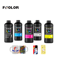 Encre UV DTF professionnelle neutre et dure FCOLOR, encre UV CMYK couleur holographique pour imprimante DTF, machine d'impression