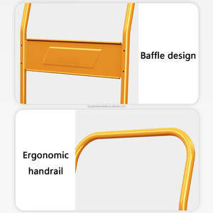 Chariot à main pliable super silencieux OEM, capacité de charge de 300 kg, chariot de transport multifonctionnel en plastique, chariot à plateforme avec 4 roues - Product Image 4