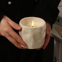 Bougie d'aromathérapie relaxante pour la décoration de la maison, cire de soja naturelle, parfum longue durée pour le salon, la chambre à coucher, pot de bougie