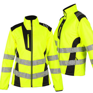 Nueva Chaqueta Softshell para Mujer Ke, Alta Visibilidad, Fluorescente, Resistente al Viento, Mangas Desmontables, Ropa de Trabajo para Fábrica/Taller, Primavera 2025 - Product Image 2
