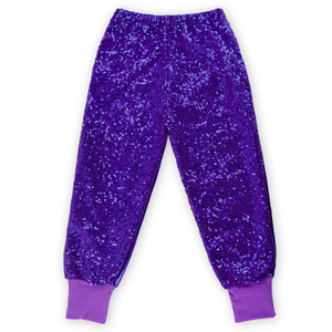 Stampa digitale Double Side <span class=keywords><strong>paillettes</strong></span> tessuto kid girls abbigliamento alla moda A line Cuff denim e <span class=keywords><strong>paillettes</strong></span> kid pants - Product Image 5