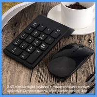 Clavier numérique et souris sans fil 2,4 G 18 touches Combo Mini clavier numérique financier comptable