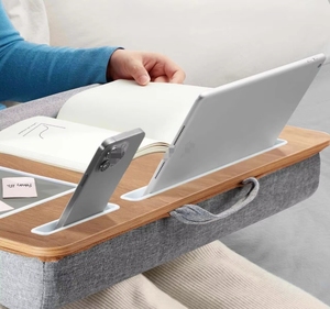 IStapromo Gifts Bamboo Multi-functional Laptop Home Office <b>Portable</b> <b>Desk</b> Soft Pillow Cushion Laptop Bed for Home Office Sofa - Product Image 6