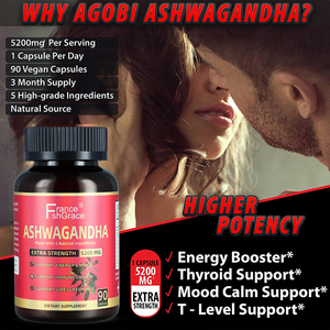Ashwagandha Orgánica 5200 mg 90 Cápsulas Vegetales Alivio del Estrés, Mejora del Estado de Ánimo Cápsulas de extracto de raíz de Ashwagandha herbal - Product Image 4