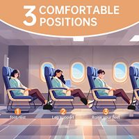 Hamac de pied pour les accessoires de voyage d'avion Cintre de pied confortable pour l'utilisation d'avion Hamac de pied de bureau portable