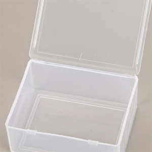 Boîtes de rangement en plastique PP transparentes, boîte à bijoux rectangulaire couverte pour bureau, petite, moyenne, grande taille - Product Image 3