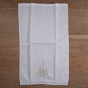 TL010 decorazione festa di Natale di nozze asciugare le mani 14 "x22" ricamato lavanda bianco ramiè cotone asciugamano di <span class=keywords><strong>pizzo</strong></span> - Product Image 2