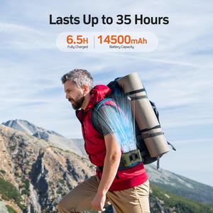 Ventilateur portable multifonction Socool 14500mAh en plastique avec lumière USB, ventilateur de refroidissement suspendu, ventilateur de ceinture pour voiture, extérieur, maison - Product Image 6