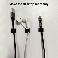 30 mini-clipsoirs auto-adhésifs en plastique pour câbles, support et fixation pour voiture, bureau, maison, gestion des câbles USB et écouteurs, installation facile