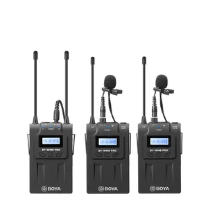 बोया BY-WM8 प्रो K1 K2 UHF दोहरी-चैनल वायरलेस माइक्रोफोन प्रणाली साक्षात्कार के लिए रिसीवर ट्रांसमीटर iPhone DSLR कैमरा
