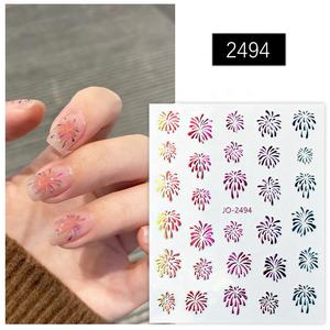 Autocollants pour ongles colorés Feux d'artifice Noël Laser Nail Art Autocollants adhésifs Décoration de <span class=keywords><strong>manucure</strong></span> Autocollants - Product Image 1