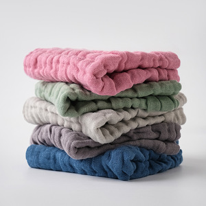 Lingettes en coton mousseline pour bébé, couleur unie, absorbantes, <span class=keywords><strong>ensemble</strong></span> de lingettes pour bébé multicolores - Product Image 4