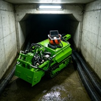 Robot de dragage rotatif pour cisailles avec tête de coupe puissante pour l'élimination des boues dures et des sédiments