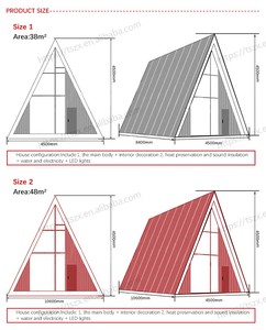 Casa Triangolare Prefabbricata di Lusso a Forma di A, Moderna per Hotel e Resort, Prezzo di Fabbrica - Product Image 4