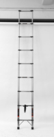 Échelle télescopique en acier inoxydable, fabrication OEM ODM, logo personnalisé, hauteur réglable, antidérapante, échelle droite, vente en gros, approvisionnement en vrac