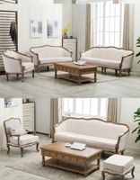 Amerikanisches Landhaus-Retro-Sofa aus Massivholz im pastoralen französischen Stil, Fotostudio-Möbel für Homestay, luxuriöse Beleuchtung für das Wohnzimmer