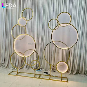 LEDA Vente directe d'usine, arche en métal ronde pour mariage, forme circulaire, éclairage LED pour événements de mariage, fond de scène extérieur - Product Image 6