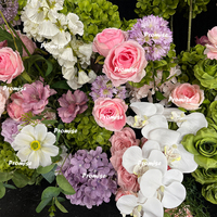 Guirlande de fleurs artificielles Delphinium - Arrangements floraux en soie écologiques superposés pour la remise des diplômes, Noël, Nouvel An