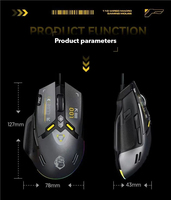 Souris de jeu filaire silencieuse RGB rétroéclairée XM82, nouvelle arrivée, taux de rétroaction de 1000, programmation macro, pression optimisée, 20000 DPI, ergonomique
