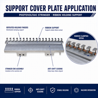 Plaque de couverture de levage pour connecteurs PV 050E/050K, composants PV pour machine de soudage en série de cellules solaires