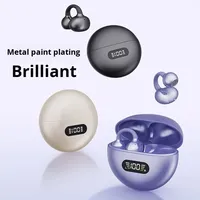 Écouteurs sans fil True Wireless avec clip auriculaire, Bluetooth V5.4, batterie longue durée, réduction de bruit intelligente IA pour téléphone, PC, ordinateur portable