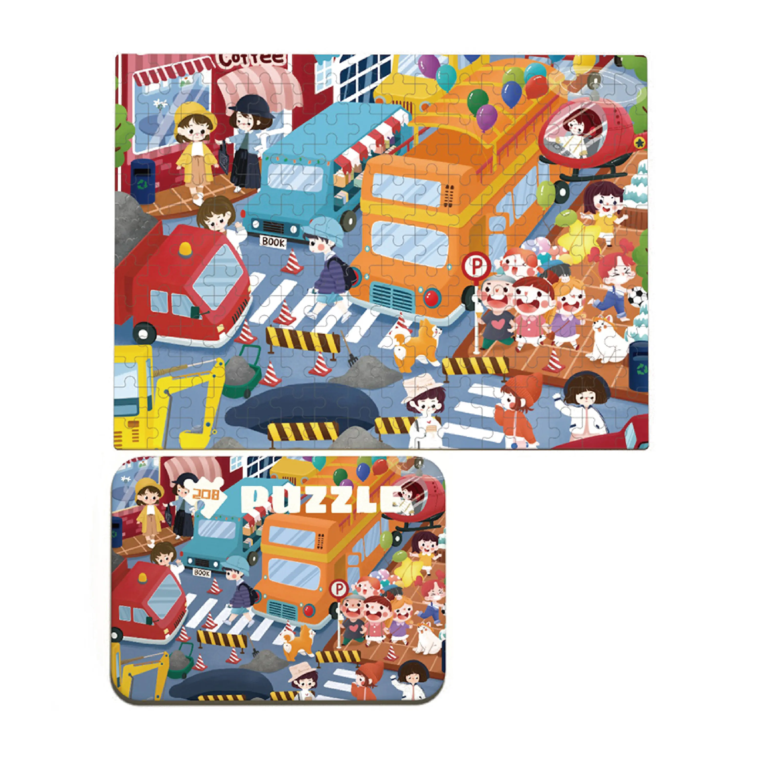 Benutzer definiertes Puzzle in einer Blechdose Kinder Lernspiel zeug Benutzer definierte Cartoon-Puzzles Puzzle für Kinder/