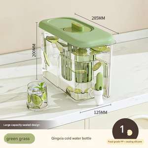 Dispensador de Bebidas de Plástico para Refrigerador, Ecológico, Contemporáneo, para el Hogar, con Grifo, para Agua Fría y Jugos, 4L - Product Image 6