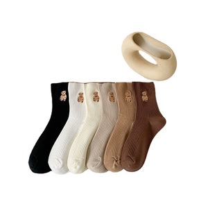 Women's Mid-Calf <b>Socks</b> With Cartoon Bear Pattern <b>Polyester</b> Cotton Autumn Winter Casual Style Slouch <b>Socks</b> - Product Image 5