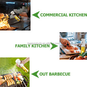 Botella de Spray de Aceite Transparente de Vidrio de Alta Calidad de 200 ml para Cocina, Dispensador de Aceite, Rociador de Aceite para Freidora de Aire, Repostería y Barbacoa - Product Image 3