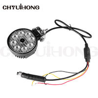 Cámara de Trabajo con 8 LED, 1080P AHD, 2 en 1, Integrada con Monitoreo de Reversa para Tractor, Cosechadora, Excavadora, Equipo Pesado, Seguridad