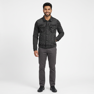 Vestes en jean pour hommes de qualité supérieure imprimées sur mesure avec la dernière conception de rue haute taille confortable pour l'hiver - Product Image 1