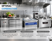 Congélateur horizontal à double usage domestique et commercial, grande capacité, armoire de stockage pour aliments congelés