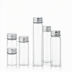 Botella de muestra de vidrio de perfume pequeño de 5ml de alta calidad Viales de vidrio transparente azul transparente - Product Image 3