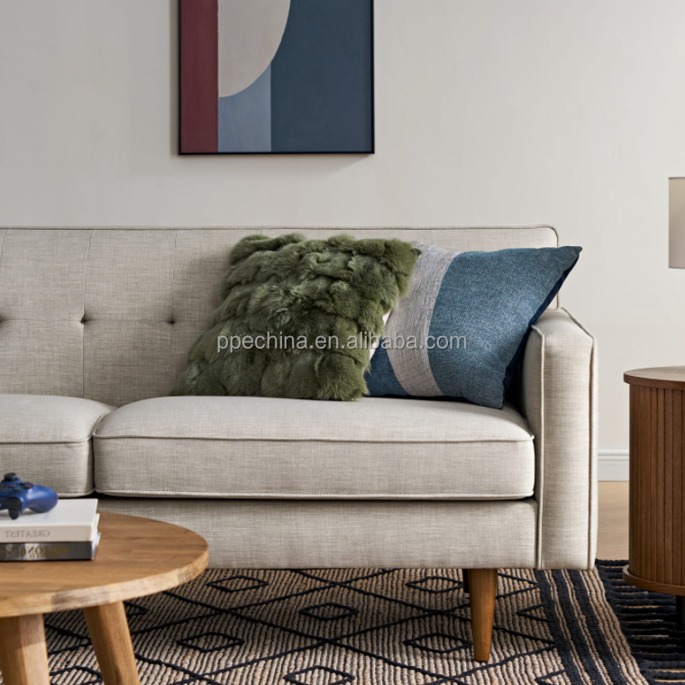 Wholesale sofa set for living room fabric seats size simple modern corner sofa Nordic linen washable sofa set furniture