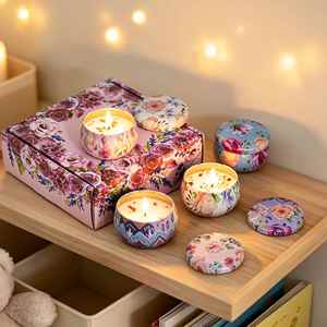 Bougie parfumée artisanale de luxe en gros, écologique, à base de soja, parfum naturel, dans un pot métallique, pour la maison, Noël, Pâques - Product Image 1