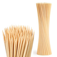 Brochettes en bambou naturel, bâtonnets de rôtissage pour cuisine extérieure, barbecue, fontaine à chocolat, fruits, artisanat - durables et personnalisables