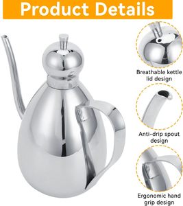 350ml Kitchen Appliance Olive and Cooking <b>Oil</b> Dispenser Ounces Stainless Steel Olive <b>Oil</b> Dispenser - Product Image 4
