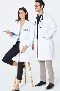 เสื้อกาวน์แพทย์แบบทอเนื้อบางพิเศษ สำหรับทุกเพศ ชุดคลุมโรงพยาบาล คุณภาพสูง ทนต่อการขีดข่วน สีขาว - Product Image 3