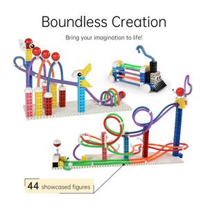 Ensembles de blocs de construction PUNGROW jouets éducatifs créatifs Kits de tige ABS Montessori modèle jouets boucle parc de Cubes de construction merveilleux - Product Image 4