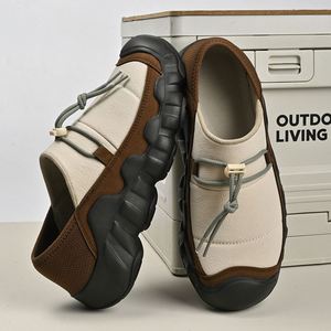 Chaussures de marche légères et respirantes en maille, bout rond, à enfiler, semelle extérieure en caoutchouc, semelle intermédiaire en EVA, baskets décontractées toutes saisons - Product Image 3