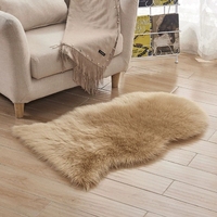 Tapis de chambre en fausse fourrure de mouton de luxe, moelleux et lavable, tapis shaggy doux pour la décoration