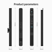 Cerradura Inteligente para Puerta con Huella Digital y Reconocimiento Facial 3D, WiFi Tuya, Resistente al Agua, para Puerta Corredera de Aluminio PST-Z1-Pro Max