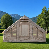 Tente de camping gonflable robuste pour 8 personnes, imperméable, en Oxford, résistante au vent, quatre saisons, double couche, installation rapide, grande taille