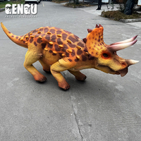 Gengu Dinozor Yüksek Simülasyonlu Animatronik Triceratops El Yapımı Dino Robot Köpek Dinozor Animatronik Dinozor Modeli