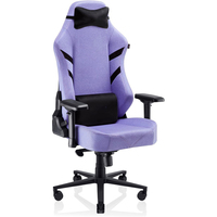 Chaise de bureau 4D accoudoir chaise d'ordinateur de sport électronique en mousse à mémoire de forme Silla Chaise de jeu professionnelle en tissu violet