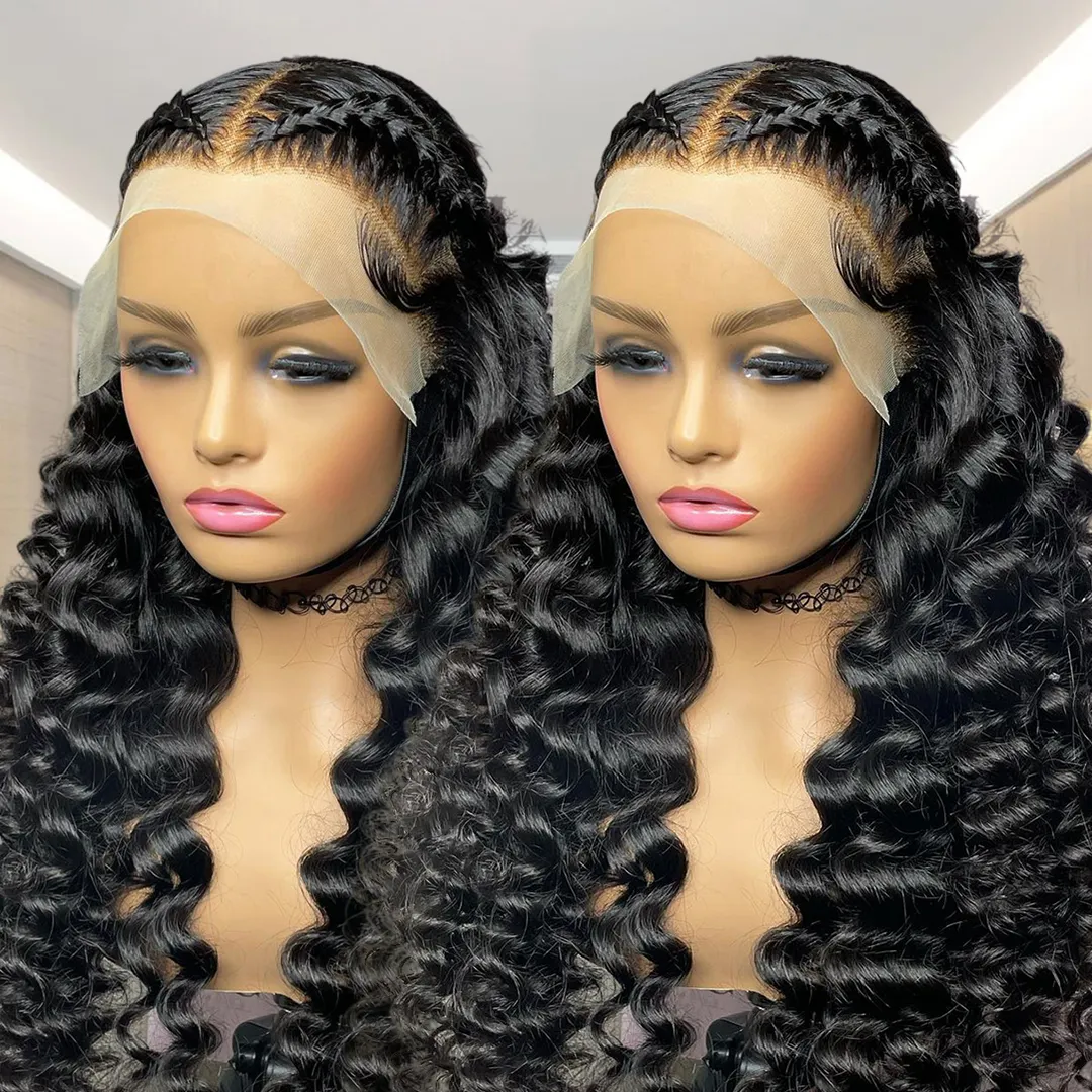 Brazilian Virgin Human Hair Lace Front Wig Vendor Full Lace Human Hair Wigs Loose Deep Wave HD Lace Frontal Wig For Black Women